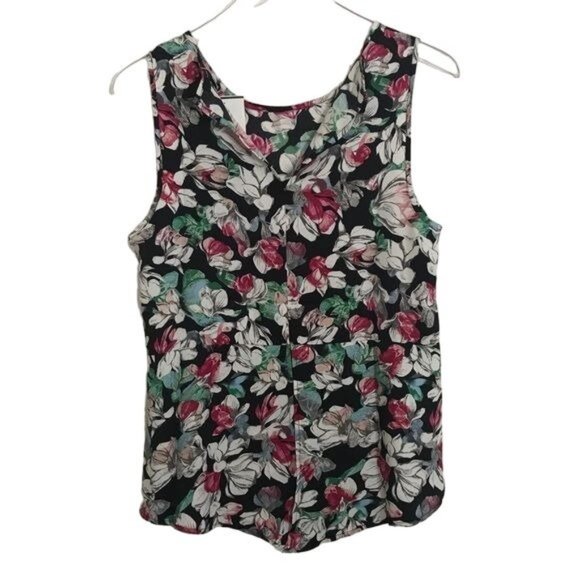 BCBGMAXAZRIA Magnolia Floral Print High Low Tank Top Size Small - Picture 4 of 6